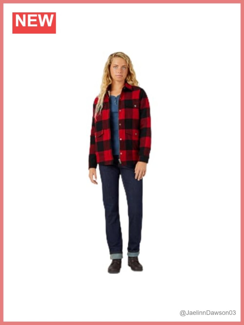 Sherpa Lined Flannel Chore Coat DWR Plaid Long Sleeve